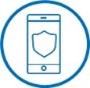 Icon of security screen on mobile phone