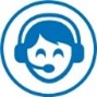 Icon of a woman on a headset